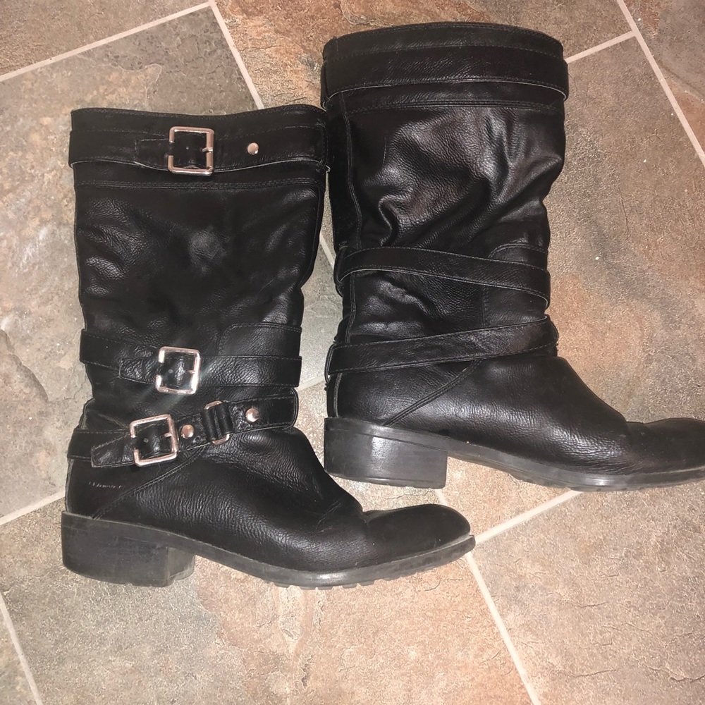 Boots black leather
